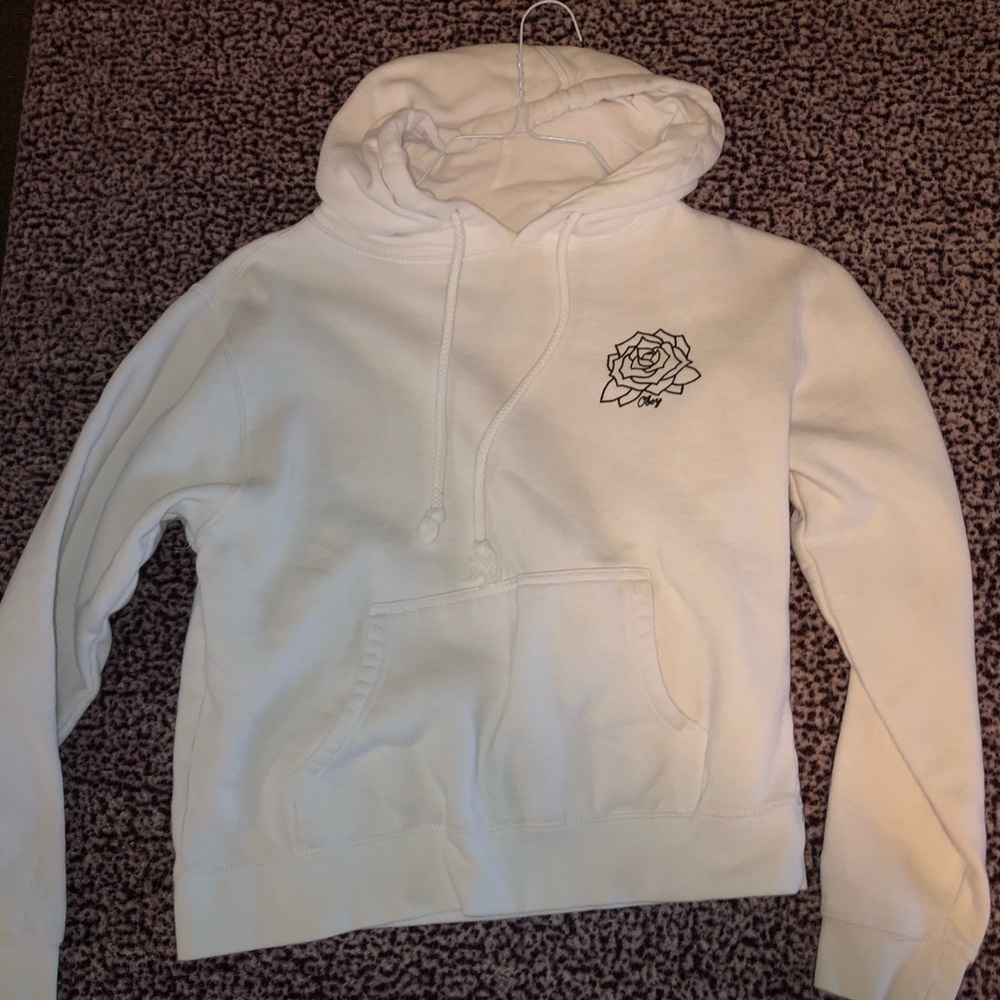Obey White Hoodie Medium